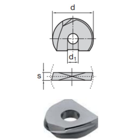 Picture of LMT Fette WPR 25 SF LCH33M Milling Insert Ball Mill 0.984 Cutter Diameter